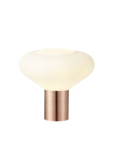 Odeyscene Wide Table Lamp, 1 x E27, Antique Copper/Opal Glass