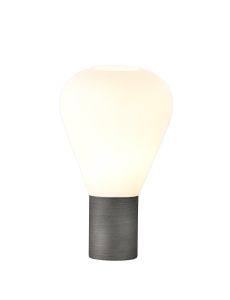 Odeyscene Narrow Table Lamp, 1 x E27, Pewter/Opal Glass