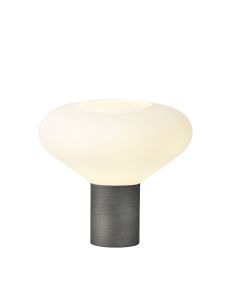 Odeyscene Wide Table Lamp, 1 x E27, Pewter/Opal Glass