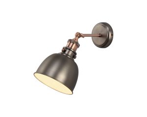 Ottoerba Adjustable Wall Lamp, 1 x E27, Antique Silver/Copper/White