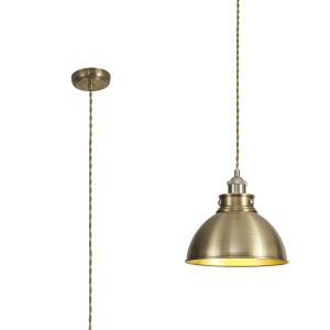 Ottoerba 25cm Medium Pendant, 1 x E27, Satin Nickel / Antique Brass / Gold
