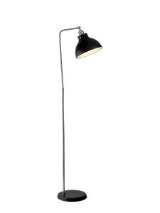 Ottoerba Adjustable Floor Lamp, 1 x E27, Graphite / Satin Nickel / Silver
