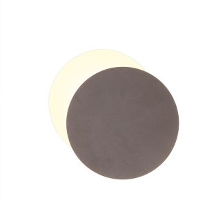 Palermo Magnetic Base Wall Lamp, 12W LED 3000K 498lm, 20/19cm Round Right Offset, Coffee/Acrylic Frosted Diffuser
