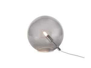 Nu Marlborough 1 Light Table Lamp. Polished Chrome / Smoked Glass Finish.