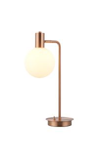 Parmingiano Adjustable Table Lamp, 1 x G9, Antique Copper/Opal