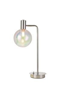 Parmingiano Adjustable Table Lamp, 1 x G9, Polished Chrome/Iridescent