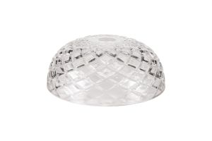 Peninaro Flat Round 30cm Patterned Clear Glass (L), Lampshade