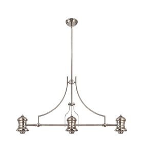 Peninaro (FRAME ONLY) Linear Pendant, 3 x E27, Polished Nickel