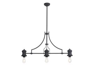 Peninaro (FRAME ONLY) Linear Multi Height Pendant, 3 x E27, Graphite
