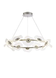 Biham Ring Pendant, 12 x 6W LED, 4000K, 4600lm, Polished Chrome, 3yrs Warranty