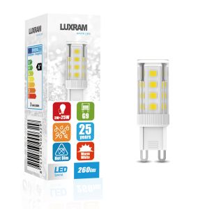 Pixy LED G9 3W 4000K Natural White, 280lm, Clear Finish, 3yrs Warranty