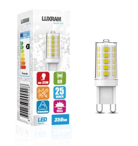 Pixy LED G9 Dimmable 4W 6000K Cool White, 350lm, Clear Finish, 3yrs Warranty