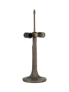 Pizzaly 56cm Tree Like Tiffany Table Lamp (FRAME ONLY), 2 x E27, Aged Antique Brass