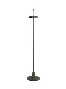 Pizzaly Stepped Design Tiffany Floor Lamp Without Shade, 2 x E27, Aged Antique Brass