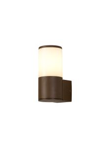 Pizzasy Wall Lamp 1 x E27, IP54, Matt Brown/Opal, 2yrs Warranty