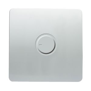 Trendi, Artistic Modern 1 Gang 1 Way Dimmer Switch, 200W (NOT LED) Silver Finish, BRITISH MADE, (35mm Back Box), 5yrs Warranty