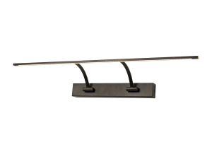 Polenta 76cm 2 Arm Wall Light/Picture Light, 1 x 14W LED, 3000K, 1070lm, Sand Black, 3yrs Warranty