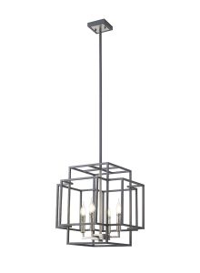 Aevita Multi Height Pendant, 4 x E14, Anthracite / Satin Nickel