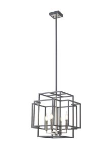 Aevita Pendant, 4 x E14, Anthracite / Satin Nickel