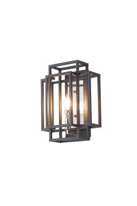 Aevita Wall Lamp 1 Light E14, Anthracite / Satin Nickel