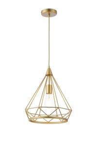 Radoroot 35cm Large Diamond Pendant, 1 x E27, Gold