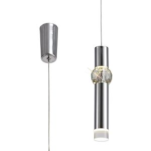 Ribollita 6cm 1 Light Pendant, 1 x 5W LED, 3000K, 118lm, Polished Chrome, 3yrs Warranty