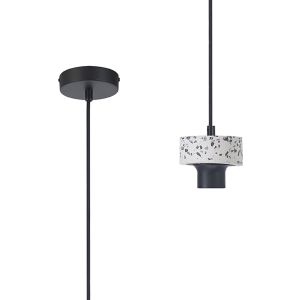Konos 10cm Suspension (FRAME ONLY), 1 x E27, Terrazzo Marble / Black / Black Fabric