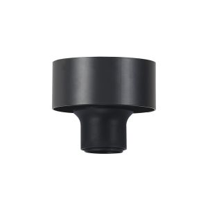 Konos 10cm Ceiling Light (FRAME ONLY), 1 x E27, Matt Black/Black