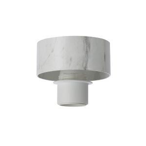 Konos 10cm Ceiling Light (FRAME ONLY), 1 x E27, White Marble