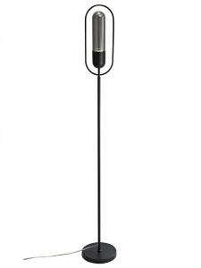 Saison Floor Lamp, 1 x 7W LED, 4000K, 790lm, Black/Smoked, 3yrs Warranty