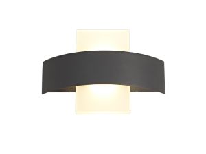 Sapori Up & Downward Lighting Wall Lamp, 2 x 5W LED, 3000K, 850lm, IP54, Anthracite, 3yrs Warranty