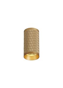 Seaford 11cm Surface Mounted Ceiling Light, 1 x GU10, Champagne Gold