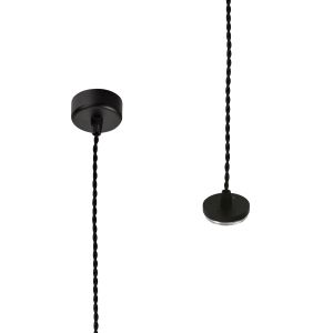 Seafood 6.5cm Pendant Light (FRAME ONLY) 2m, 1 x GU10, Sand Black