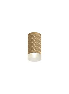 Seaford 1 Light 11cm Surface Mounted Ceiling GU10, Champagne Gold/Acrylic Ring