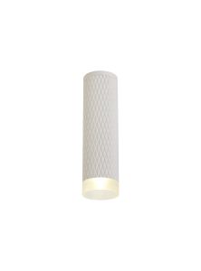 Seaford 1 Light 20cm Surface Mounted Ceiling GU10, Sand White/Acrylic Ring