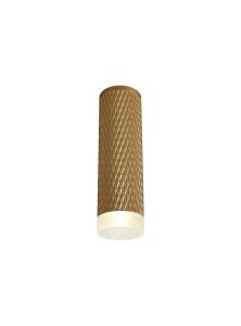 Seaford 1 Light 20cm Surface Mounted Ceiling GU10, Champagne Gold/Acrylic Ring
