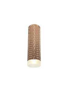 Seaford 1 Light 20cm Surface Mounted Ceiling GU10, Rose Gold/Acrylic Ring