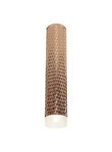 Seaford 1 Light 30cm Surface Mounted Ceiling GU10, Rose Gold/Acrylic Ring