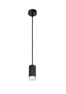 Seaford 1 Light 11cm Pendant Light GU10, Sand Black/Acrylic Ring