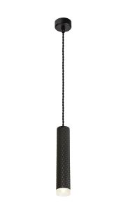Seafood 6.5cm 1 Light 30cm Pendant Light GU10, Sand Black/Acrylic Ring