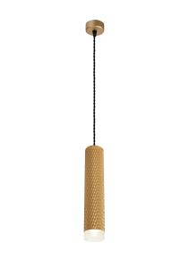 Seafood 6.5cm 1 Light 30cm Pendant Light GU10, Champagne Gold/Acrylic Ring
