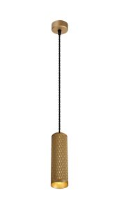 Seafood 6.5cm 1 Light 20cm Pendant Light GU10, Champagne Gold