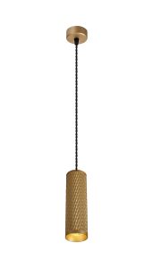 Seaford 1 Light 20cm Pendant Light GU10, Champagne Gold