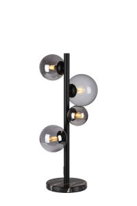 Monza Table Lamp, 4 x G9, Satin Black, Smoke Plated Glass