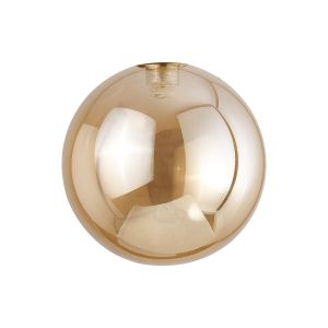 Monza 15cm Round Amber Plated Glass