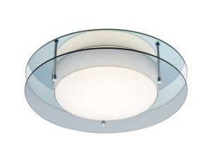 Shipplier Ceiling, 1 x 18W LED, 3000K, 1620lm, IP44, Smoked/Mirror, 3yrs Warranty