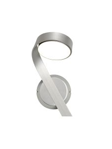 Soleessi Wall Lamp Left Switched, 1 x 10W LED, 3000K, 800lm, Silver/Polished Chrome, 3yrs Warranty