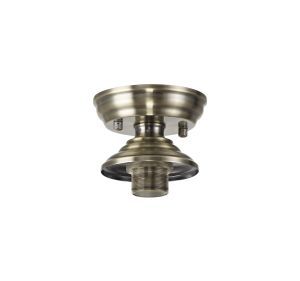 Amara Flush Ceiling Fitting, 1 x E27, Antique Brass