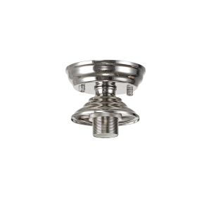 Amara 13cm Flush Ceiling Light (FRAME ONLY), 1 x E27, Polished Nickel