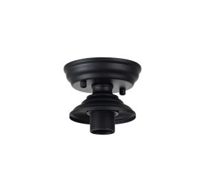 Amara 13cm Flush Ceiling Light (FRAME ONLY), 1 x E27, Matt Black